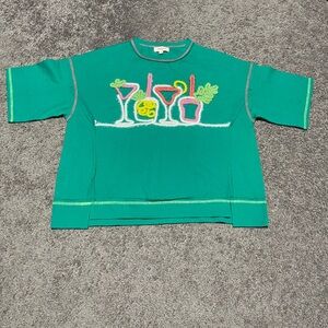 Peach Love California Teal Cocktail Graphic Tee